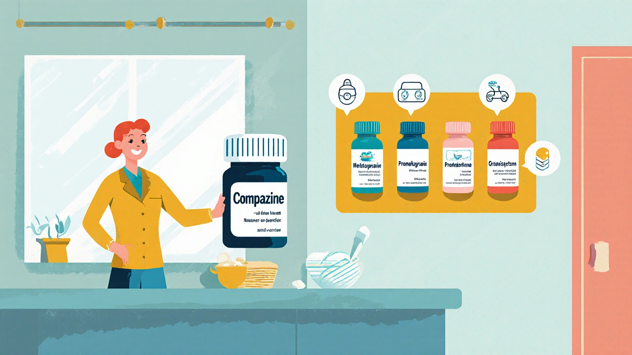 Compazine (Prochlorperazine) vs. Top Anti‑Nausea Alternatives - Side‑Effect & Usage Comparison