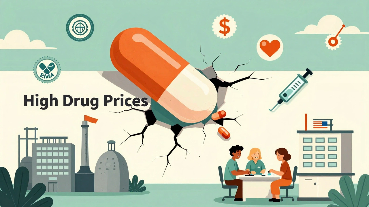 Biosimilar pill breaking through high drug prices wall with patients receiving affordable medicine