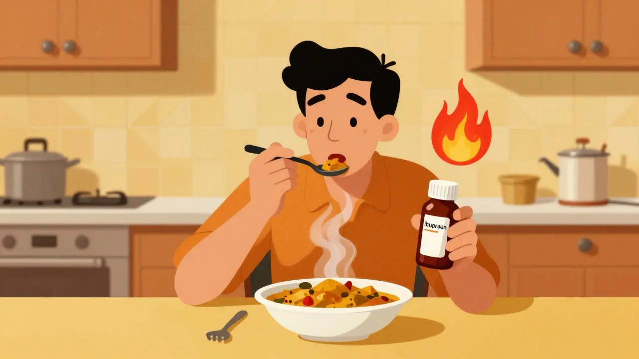Spicy Foods and GI-Irritating Medications: How to Reduce Heartburn Risk