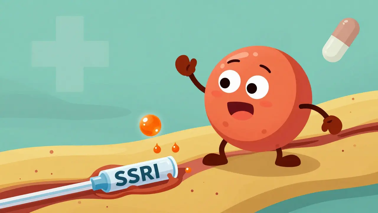 Bleeding Risk from SSRIs: How Platelet Dysfunction Increases Bleeding Danger