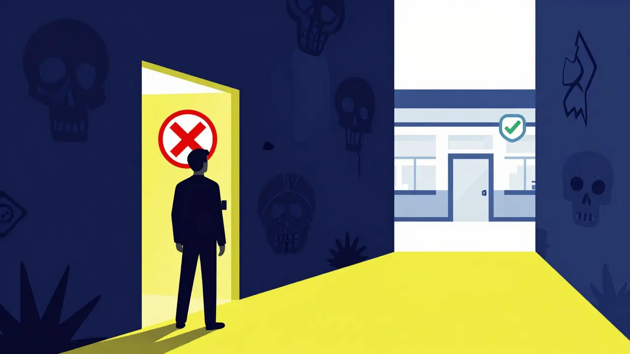 Safe pharmacy path versus dangerous illegal online source