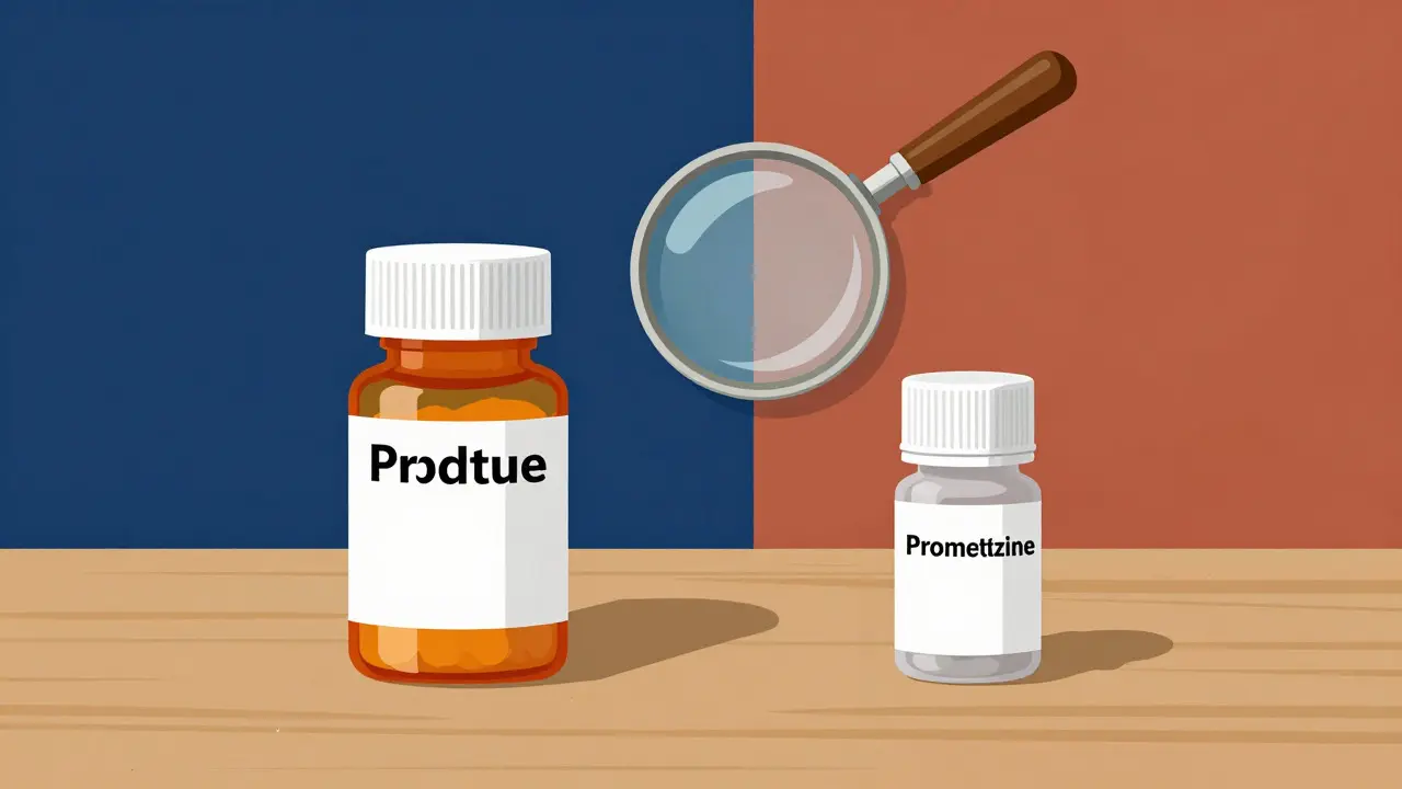 Comparison of brand name vs generic pill bottles compared on a table