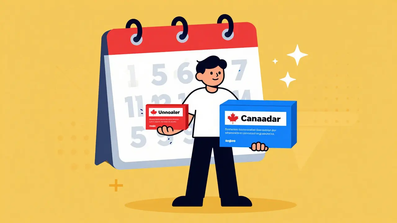 Character holding two medication boxes representing a hybrid strategy